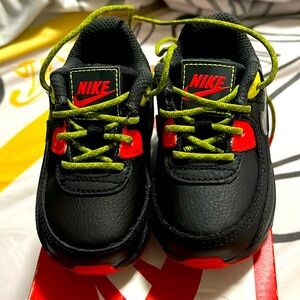Black Red and Gray baby Nikes